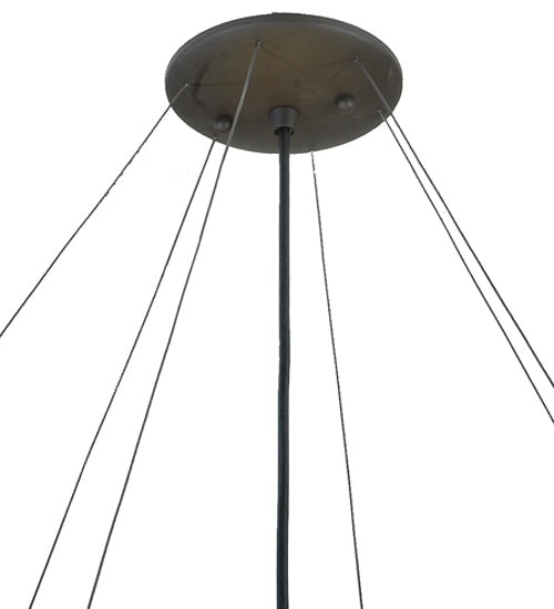 Meyda Lighting Cypola 48" 8-Light Oil Rubbed Bronze Inverted Pendant Light With Amber Tawnyrock Idalight Shade