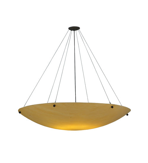 Meyda Lighting Cypola 48" 8-Light Oil Rubbed Bronze Inverted Pendant Light With Amber Tawnyrock Idalight Shade