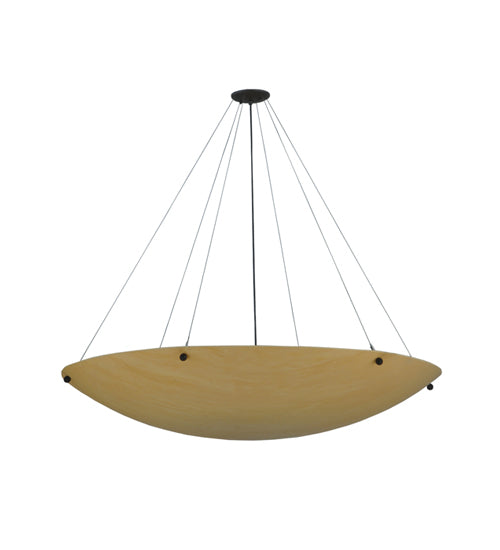 Meyda Lighting Cypola 48" 8-Light Oil Rubbed Bronze Inverted Pendant Light With Tawnyrock Idalight Shade Glass