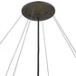 Meyda Lighting Cypola 48" 8-Light Oil Rubbed Bronze Inverted Pendant Light With Tawnyrock Idalight Shade Glass
