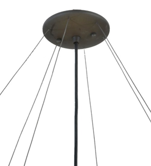 Meyda Lighting Cypola 48" 8-Light Oil Rubbed Bronze Inverted Pendant Light With Tawnyrock Idalight Shade Glass