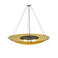 Meyda Lighting Cypola 48" 8-Light Oil Rubbed Bronze Inverted Pendant Light With Tawnyrock Idalight Shade Glass