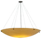 Meyda Lighting Cypola 48" 8-Light Oil Rubbed Bronze Inverted Pendant Light With Tawnyrock Idalight Shade Glass