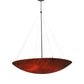 Meyda Lighting Cypola 48" 8-Light Timeless Bronze Inverted Pendant Light With Maduro Idalight Shade