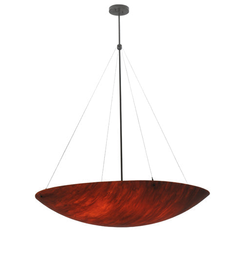 Meyda Lighting Cypola 48" 8-Light Timeless Bronze Inverted Pendant Light With Maduro Idalight Shade