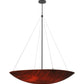 Meyda Lighting Cypola 48" 8-Light Timeless Bronze Inverted Pendant Light With Maduro Idalight Shade