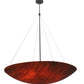 Meyda Lighting Cypola 48" 8-Light Timeless Bronze Inverted Pendant Light With Maduro Idalight Shade