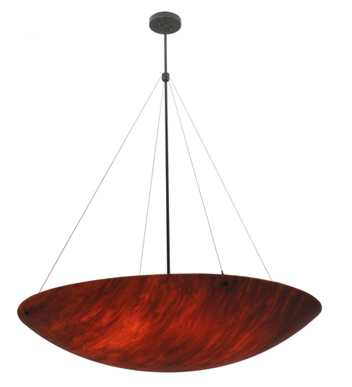 Meyda Lighting Cypola 48" 8-Light Timeless Bronze Inverted Pendant Light With Maduro Idalight Shade