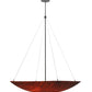 Meyda Lighting Cypola 48" 8-Light Timeless Bronze Inverted Pendant Light With Maduro Idalight Shade