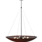 Meyda Lighting Cypola 48" 8-Light Timeless Bronze Inverted Pendant Light With Maduro Idalight Shade