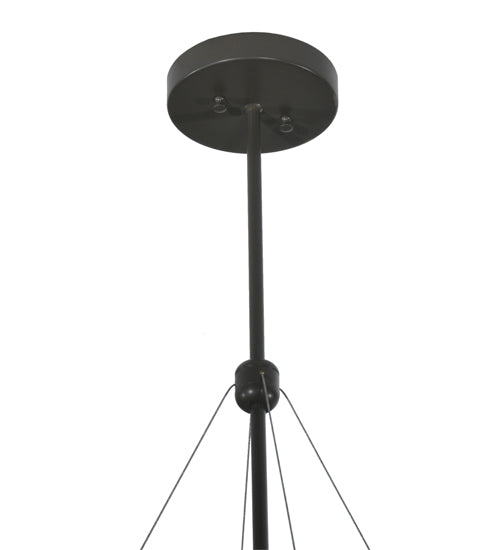 Meyda Lighting Cypola 48" 8-Light Timeless Bronze Inverted Pendant Light With Maduro Idalight Shade