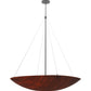 Meyda Lighting Cypola 48" 8-Light Timeless Bronze Inverted Pendant Light With Maduro Idalight Shade