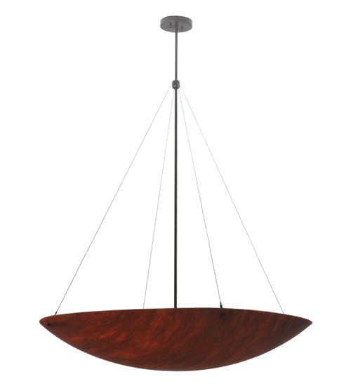 Meyda Lighting Cypola 48" 8-Light Timeless Bronze Inverted Pendant Light With Maduro Idalight Shade