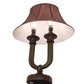 Meyda Lighting Cypress 29" 2-Light Mahogany Bronze Table Lamp With Brown Fabric Shade