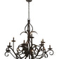 Meyda Lighting Cypress 48" 12-Light Satin Black Chandelier