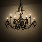 Meyda Lighting Cypress 48" 12-Light Satin Black Chandelier