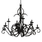 Meyda Lighting Cypress 48" 12-Light Satin Black Chandelier