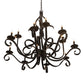 Meyda Lighting Cypress 48" 12-Light Satin Black Chandelier