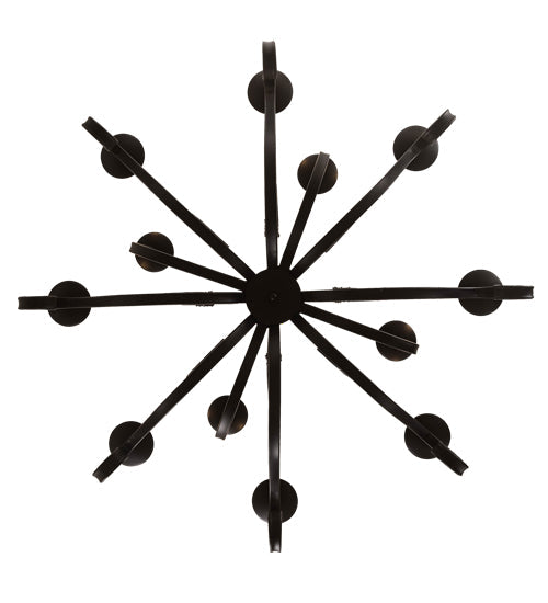 Meyda Lighting Cypress 48" 12-Light Satin Black Chandelier