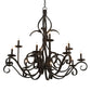 Meyda Lighting Cypress 48" 12-Light Satin Black Chandelier
