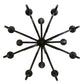 Meyda Lighting Cypress 48" 12-Light Satin Black Wrought Iron Chandelier With White Faux Candlelight