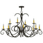 Meyda Lighting Cypress 48" 12-Light Timeless Bronze Chandelier With Ivory Faux Candlelight