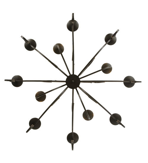 Meyda Lighting Cypress 48" 12-Light Timeless Bronze Chandelier With Ivory Faux Candlelight