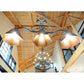 Meyda Lighting DaCapa 64" 3-Light Island Pendant Light With Chocolate Shade Glass