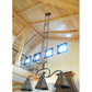 Meyda Lighting DaCapa 64" 3-Light Island Pendant Light With Chocolate Shade Glass