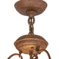 Meyda Lighting Daffodil 26" 4-Light Rust Inverted Pendant Light With Amber Quartz Idalight Shade