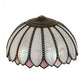 Meyda Lighting Daisy 16" White & Pink Shade Glass