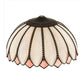 Meyda Lighting Daisy 16" White & Pink Shade Glass