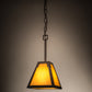 Meyda Lighting Dalton 10" Copper Rust Pendant Light With Beige Tawnyrock Idalight Shade Glass