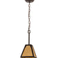 Meyda Lighting Dalton 10" Copper Rust Pendant Light With Beige Tawnyrock Idalight Shade Glass