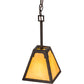 Meyda Lighting Dalton 10" Copper Rust Pendant Light With Beige Tawnyrock Idalight Shade Glass