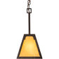 Meyda Lighting Dalton 10" Copper Rust Pendant Light With Beige Tawnyrock Idalight Shade Glass