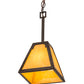 Meyda Lighting Dalton 10" Copper Rust Pendant Light With Beige Tawnyrock Idalight Shade Glass