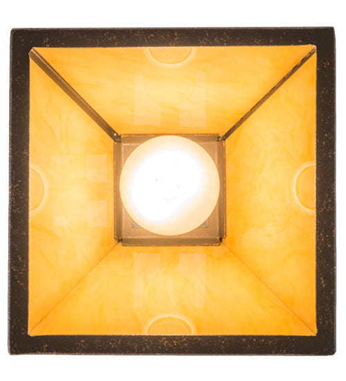 Meyda Lighting Dalton 10" Copper Rust Pendant Light With Beige Tawnyrock Idalight Shade Glass