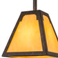 Meyda Lighting Dalton 10" Copper Rust Pendant Light With Beige Tawnyrock Idalight Shade Glass