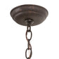 Meyda Lighting Dalton 10" Copper Rust Pendant Light With Beige Tawnyrock Idalight Shade Glass