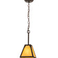 Meyda Lighting Dalton 10" Copper Rust Pendant Light With Beige Tawnyrock Idalight Shade Glass