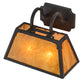 Meyda Lighting Dalton 14" 2-Light Cajun Spice Wall Sconce With Ambra Siena Idalight Shade