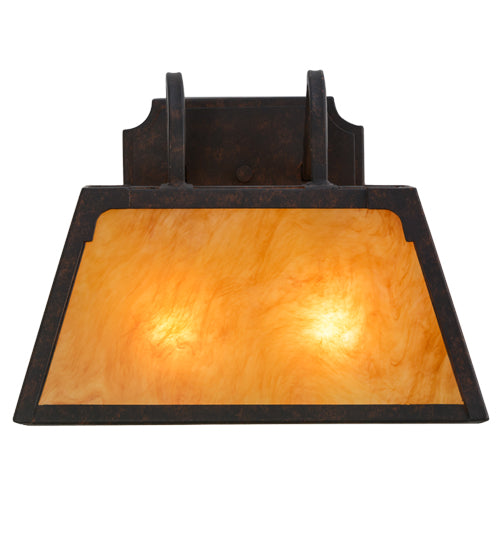 Meyda Lighting Dalton 14" 2-Light Cajun Spice Wall Sconce With Ambra Siena Idalight Shade
