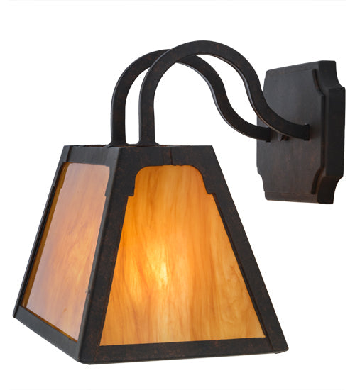 Meyda Lighting Dalton 14" 2-Light Cajun Spice Wall Sconce With Ambra Siena Idalight Shade