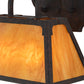 Meyda Lighting Dalton 14" 2-Light Cajun Spice Wall Sconce With Ambra Siena Idalight Shade