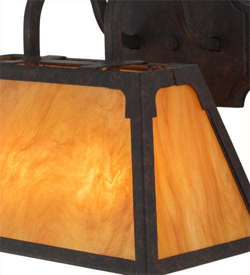 Meyda Lighting Dalton 14" 2-Light Cajun Spice Wall Sconce With Ambra Siena Idalight Shade