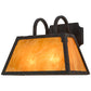 Meyda Lighting Dalton 14" 2-Light Cajun Spice Wall Sconce With Ambra Siena Idalight Shade