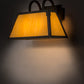 Meyda Lighting Dalton 14" 2-Light Copper Rust Wall Sconce With Amber Tawnyrock Idalight Shade Glass