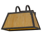 Meyda Lighting Dalton 14" 2-Light Copper Rust Wall Sconce With Amber Tawnyrock Idalight Shade Glass