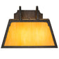 Meyda Lighting Dalton 14" 2-Light Copper Rust Wall Sconce With Amber Tawnyrock Idalight Shade Glass